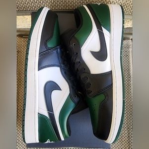 Jordan 1 Low 'Green Toe', Size:9, Color:Noble Green/White-Pollen